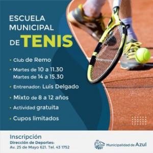 Inscripción para la Escuela Municipal de Tenis
